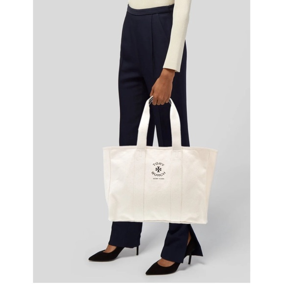 New Tory Burch canvas tote - Picture 3 of 9